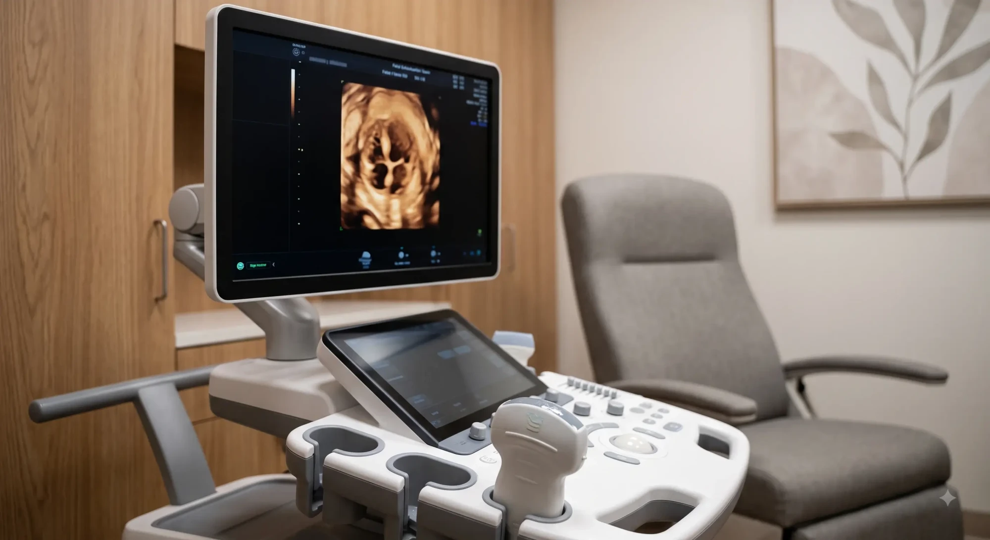 Modern Fetal Medicine Suite with Fetal Echo Scan and Ultrasound Probe